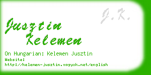 jusztin kelemen business card